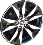 ALYGR034U45 Chevrolet Malibu Wheel/Rim Black Machined #22969723