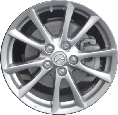 Mazda MX-5 Miata 2006-2008 powder coat smoked hyper silver 17x7 aluminum wheels or rims. Hollander part number ALY64888HH, OEM part number 9965367070.