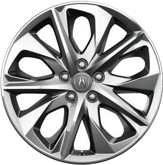 Acura MDX 2017-2020 chrome 20x8 aluminum wheels or rims. Hollander part number ALY71839, OEM part number 08W20-TZ5-200, 08W20-TZ5-201.