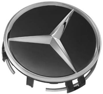 C85320 Mercedes-Benz OEM Center Cap Black/Chrome #6 6 47 0200