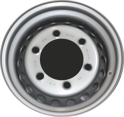 Freightliner Sprinter 3500 SRW 2015-2021, Mercedes Sprinter 3500 SRW 2015-2025 powder coat silver 16x8.5 steel wheels or rims. Hollander part number STLSPRINTSS, OEM part number A90640117009206.