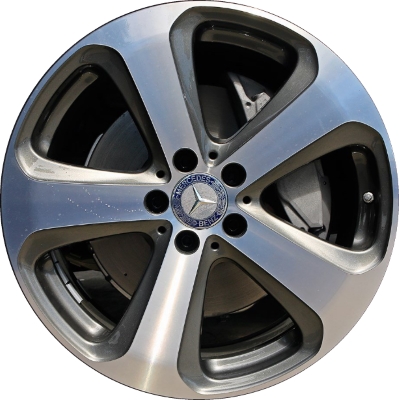 Mercedes-Benz GLC300 2016-2023, GLC350e 2018-2021 grey or black machined 19x8 aluminum wheels or rims. Hollander part number 85481U, OEM part number 25340110007X23, 25340110007X44.