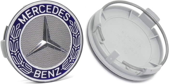For MercedesW203 W204 Center Hub Cap for Alloy WheelBurnished Silver Plastic