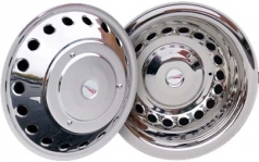 RW1602-182SAK Mercedes-Benz Sprinter 3500, 4500 DRW 16 Inch Stainless Steel Hubcaps/Simulators Set