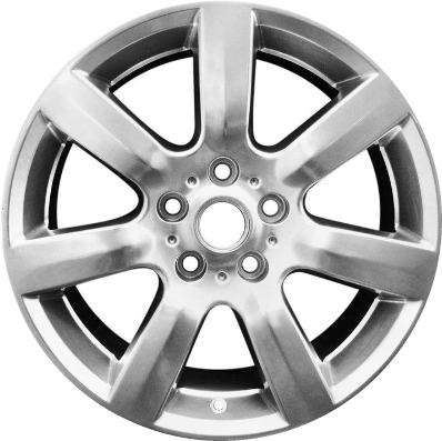 Mercury Milan 2010-2011 powder coat hyper silver 17x7.5 aluminum wheels or rims. Hollander part number ALY3802, OEM part number 9N7Z1007A.
