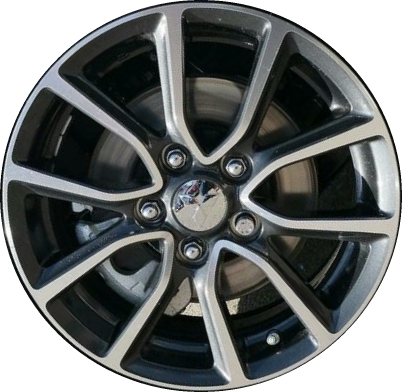 Mitsubishi Lancer 2016-2017 charcoal machined 16x6.5 aluminum wheels or rims. Hollander part number 10382a, OEM part number 4250D611.