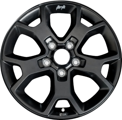 Jeep Wrangler 2019-2023, Wrangler JL 2018 powder coat black 17x7.5 aluminum wheels or rims. Hollander part number 9218U45/9223, OEM part number 6BZ392XFAA.