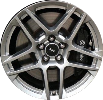 Ford Mustang 2013-2014 powder coat hyper silver 19x9.5 aluminum wheels or rims. Hollander part number ALY3913, OEM part number BR3Z1007L.