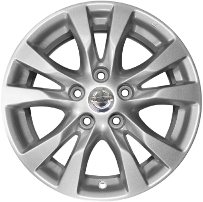 Nissan Altima 2014-2018 powder coat silver or charcoal 16x7 aluminum wheels or rims. Hollander part number ALY62718U, OEM part number 403009HP9A, 403003TA1A.