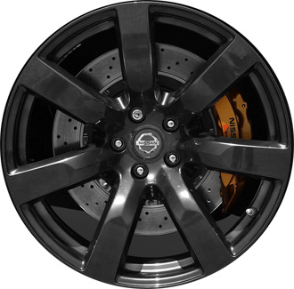 Nissan GT-R 2009-2011 powder coat charcoal 20x9.5 aluminum wheels or rims. Hollander part number ALY62519U30, OEM part number D0300JF10B.