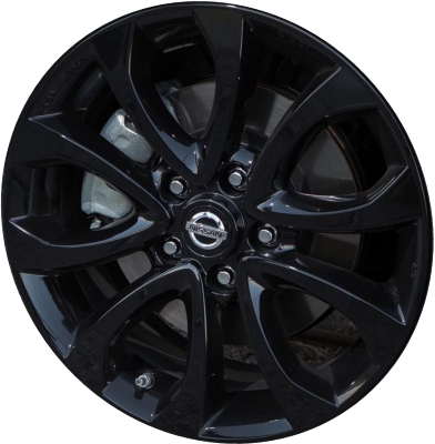 Nissan Juke 2013-2017 powder coat black 17x7 aluminum wheels or rims. Hollander part number ALY62563U45/62615, OEM part number D0C003YL9A.