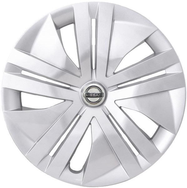 Nissan LEAF 2018-2022, Plastic 10 Vent, Single Hubcap or Wheel Cover For 16 Inch Steel Wheels. Hollander Part Number H53098.
