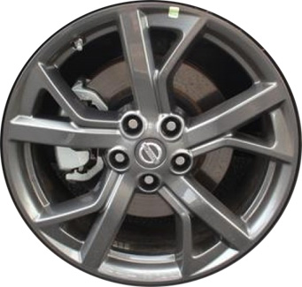 Nissan Maxima 2012-2015 powder coat charcoal 19x8 aluminum wheels or rims. Hollander part number ALY62583U35, OEM part number 403009DA1D.