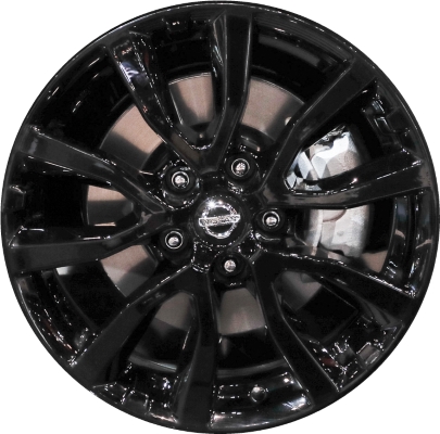 Nissan Rogue 2017-2020 powder coat black 17x7 aluminum wheels or rims. Hollander part number ALY62746U45, OEM part number 403006FL2B.