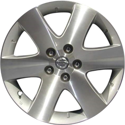 Nissan Quest 2004-2006 silver machined 17x6.5 aluminum wheels or rims. Hollander part number ALY62428, OEM part number 403005Z200.