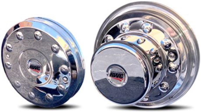 Set of 4, RW1080-21K Dodge Ram 4500, 5500 Stainless Steel Axle Cover Set