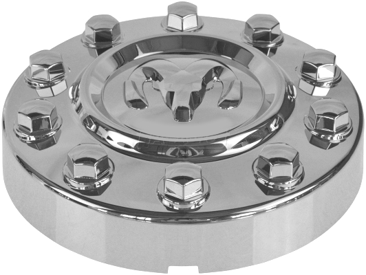 C99029F Dodge Ram 4500, 5500 OEM Chrome Front Center Cap #68053038AA