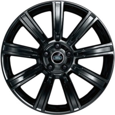 Land Rover Range Rover 2017-2022, Range Rover Sport 2017-2022 powder coat black 21x9.5 aluminum wheels or rims. Hollander part number 72281, OEM part number LR078418.