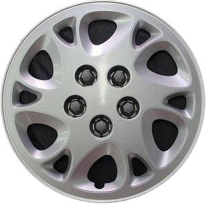 Saturn L Series 2002-2005, Plastic 12 Slot, Single Hubcap or Wheel Cover For 15 Inch Steel Wheels. Hollander Part Number H6019.