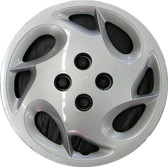 Saturn S Series 1999-2002, Plastic 8 Spoke, Single Hubcap or Wheel Cover For 15 Inch Steel Wheels. Hollander Part Number H6011.