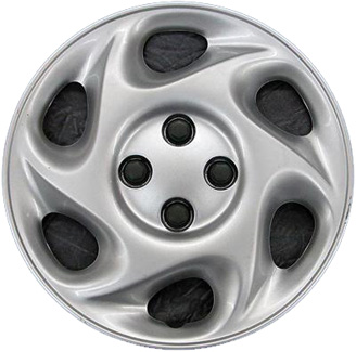 Saturn S Series 2001-2002, Plastic 6 Spoke, Single Hubcap or Wheel Cover For 15 Inch Steel Wheels. Hollander Part Number H6017.