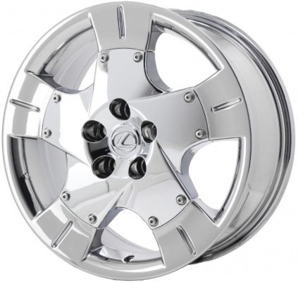 Lexus SC430 2002-2010 chrome 18x8 aluminum wheels or rims. Hollander part number ALY74160U95, OEM part number Not Yet Known.