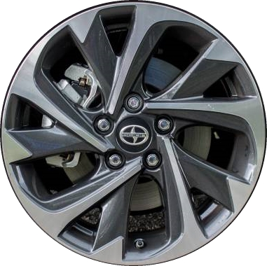 Scion iM 2016, Toyota Corolla iM 2017-2018 charcoal machined 17x7 aluminum wheels or rims. Hollander part number 75183, OEM part number 4261112D10.