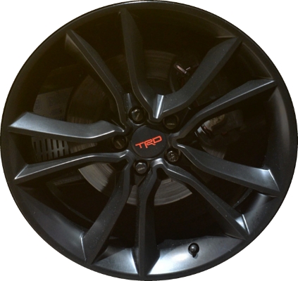 Scion FR-S 2013-2016, 86 2017-2020 powder coat black 18x7 aluminum wheels or rims. Hollander part number 75176, OEM part number PTR5618130.