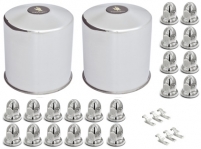 Set of 2, J225 Peterbilt 200, 300, 500 Series Rear Axle Caps
