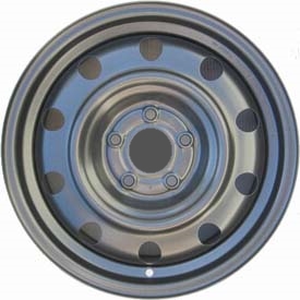 Dodge Grand Caravan 2013-2014, Journey 2013-2014, Ram C/V 2013-2015 powder coat black 16x6.5 steel wheels or rims. Hollander part number STL2396A45, OEM part number Not Yet Known.
