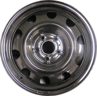 Dodge Grand Caravan 2013-2020, Journey 2013-2020, Ram C/V 2014-2015 powder coat black 17x6.5 steel wheels or rims. Hollander part number STL2485, OEM part number 04726431AA.