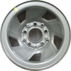 Ford F-150 1992-1996 powder coat silver 15x7.5 steel wheels or rims. Hollander part number STL3026U20, OEM part number F2TZ1015A.