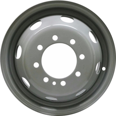 Ford E-350 DRW 1992-2007, E-450 DRW 1996-2007 powder coat grey or white 16x6 steel wheels or rims. Hollander part number STL3210U, OEM part number F2UZ1015B, F8UZ1015AA, 6CZ1015A.