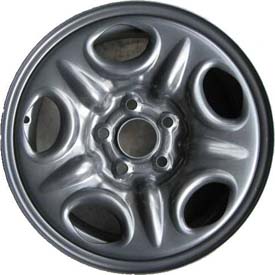 Ford Freestar 2004-2007, Mercury Monterey 2004-2007 powder coat black 16x6.5 steel wheels or rims. Hollander part number STL3757U45, OEM part number 6F2Z1007L.