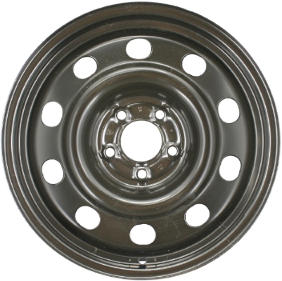 Ford Crown Victoria 2006-2011, Mercury Grand Marquis 2006-2011 powder coat black 17x7.5 steel wheels or rims. Hollander part number STL3670, OEM part number 7W7Z1007C.