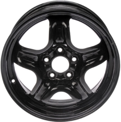 Ford Mustang 2006 powder coat black 16x7 steel wheels or rims. Hollander part number STL3758, OEM part number 6R3Z1007BA.
