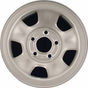 Chevrolet Astro 1996-2002, Safari 1996-2002 powder coat silver 15x6.5 steel wheels or rims. Hollander part number STL5047B, OEM part number 9593856.