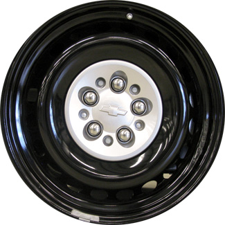 Chevrolet Caprice PPV 2011-2017 powder coat black 18x8 steel wheels or rims. Hollander part number STL5506, OEM part number 92246104.