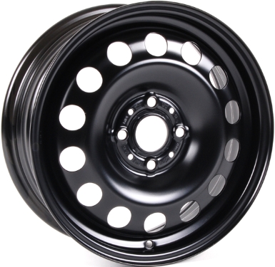Mini Clubman 2008-2014, Cooper (Convertible) 2002-2014, Cooper (Coupe) 2011-2014, Cooper (Hardtop) 2002-2013 powder coat black 15x5.5 steel wheels or rims. Hollander part number STL59359, OEM part number 36116768497, 36111511414.