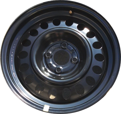 Fiat 500 2012-2019, 500c 2012-2019 powder coat black 15x6 steel wheels or rims. Hollander part number STL61659, OEM part number 04726135AA, 4726135AB.