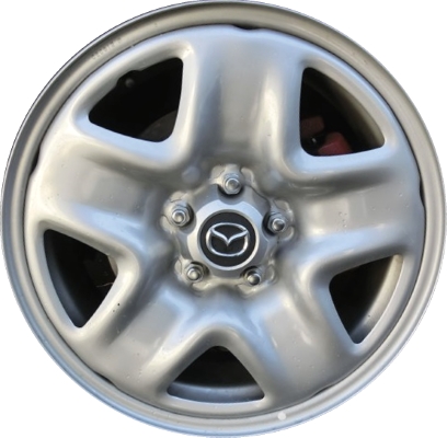 Mazda CX-5 2013-2016 powder coat silver 17x7 steel wheels or rims. Hollander part number STL64953, OEM part number 9965607070.
