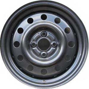 Saturn ION 2003-2007, S Series 1993-2002 powder coat black 15x6 steel wheels or rims. Hollander part number STL7028/7005, OEM part number 9593549, 21011381.
