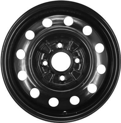 KIA Magentis 2002-2006, Optima 2002-2006, Hyundai Sonata 2002-2005, Spectra 2007-2009 powder coat black 15x6 steel wheels or rims. Hollander part number STL70696, OEM part number 529103D000.
