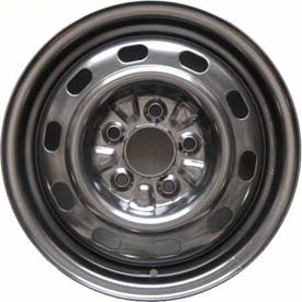 KIA Sedona 2002-2005 powder coat black 15x6 steel wheels or rims. Hollander part number STL74559, OEM part number K9965656050.