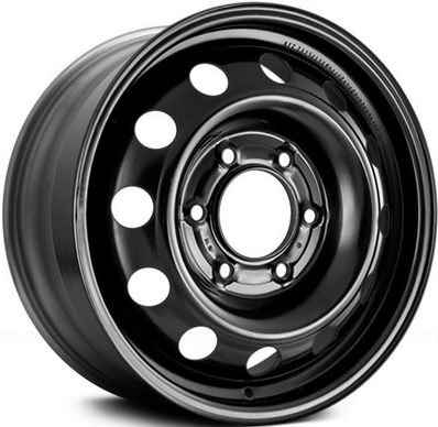 Hyundai Entourage 2007-2010, Sedona 2006-2014 powder coat black 16x6.5 steel wheels or rims. Hollander part number STL74583U, OEM part number 529104D060, 529104D000.