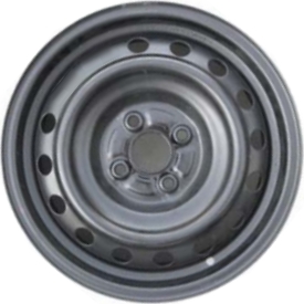 KIA Rio 2012-2017 powder coat black 15x5.5 steel wheels or rims. Hollander part number STL74657, OEM part number 529101W150.