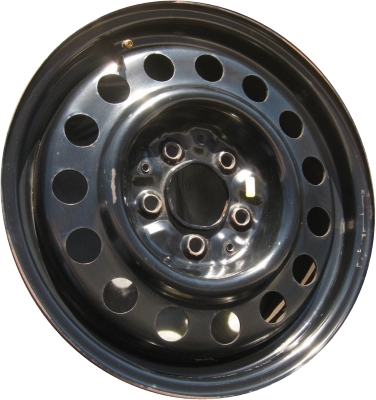 Chevrolet Impala 2000-2011, Impala PPV 2000-2011 powder coat black 16x6.5 steel wheels or rims. Hollander part number STL8043A45, OEM part number 9595647.