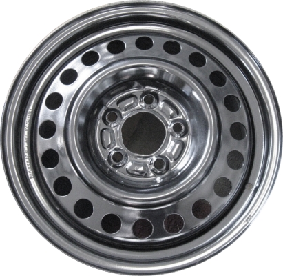 Chevrolet Equinox 2005-2006, Impala 2006-2012, Monte Carlo 2006-2007 powder coat black 16x6.5 steel wheels or rims. Hollander part number STL8070, OEM part number 9595551.