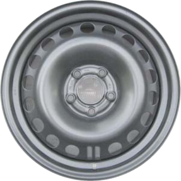 Saturn Astra 2008-2009 powder coat black 16x6.5 steel wheels or rims. Hollander part number STL8079, OEM part number 13116624.