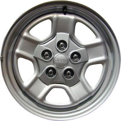 Jeep Patriot 2007-2017 powder coat silver 16x6.5 steel wheels or rims. Hollander part number STL9077U20, OEM part number YX87S4AAA.